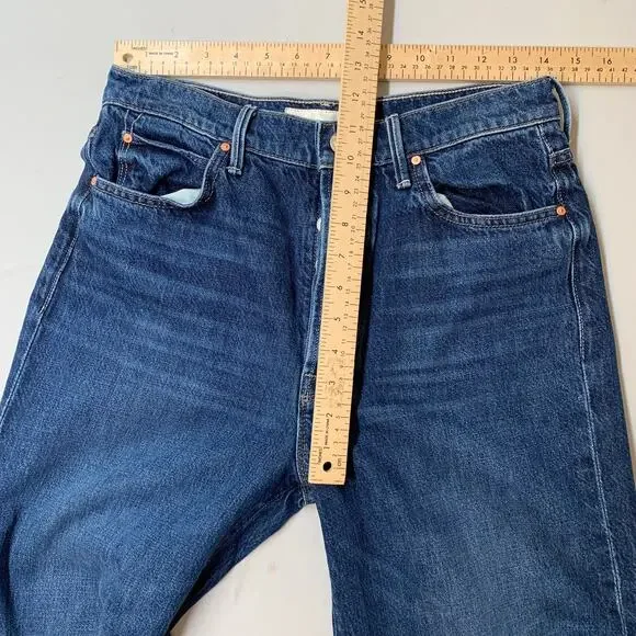 MOTHER Lil Spitfire Nerdy Cuff Jeans 26 Did You Bring Me Anything High Rise USA